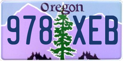 OR license plate 978XEB