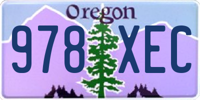 OR license plate 978XEC