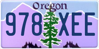 OR license plate 978XEE