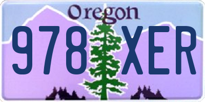 OR license plate 978XER