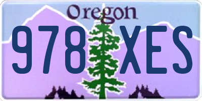 OR license plate 978XES