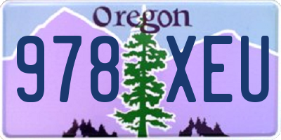 OR license plate 978XEU