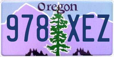 OR license plate 978XEZ
