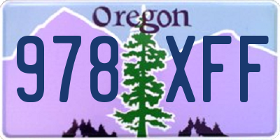 OR license plate 978XFF