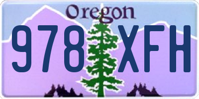 OR license plate 978XFH