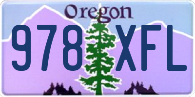 OR license plate 978XFL