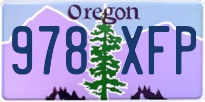 OR license plate 978XFP