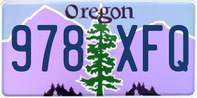 OR license plate 978XFQ