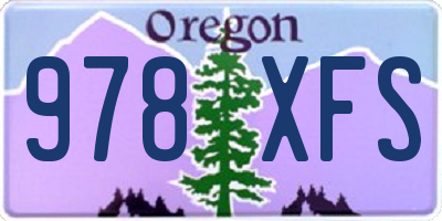 OR license plate 978XFS
