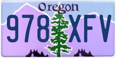 OR license plate 978XFV