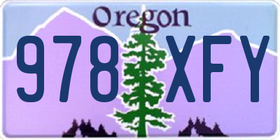 OR license plate 978XFY