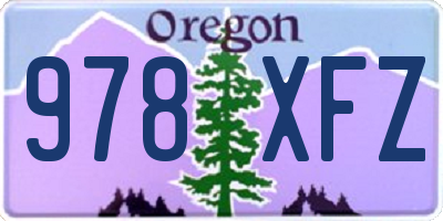 OR license plate 978XFZ