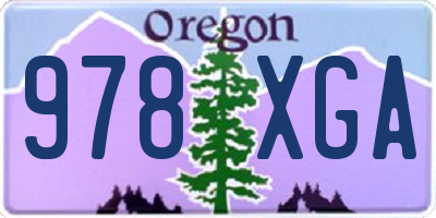 OR license plate 978XGA