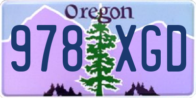 OR license plate 978XGD
