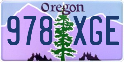 OR license plate 978XGE