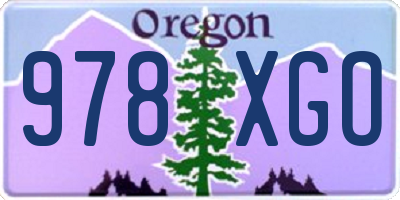 OR license plate 978XGO