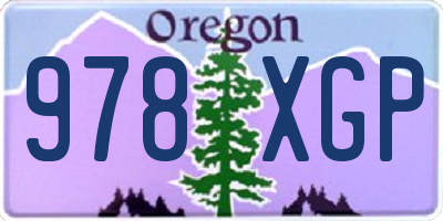 OR license plate 978XGP