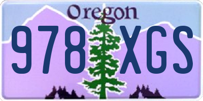 OR license plate 978XGS