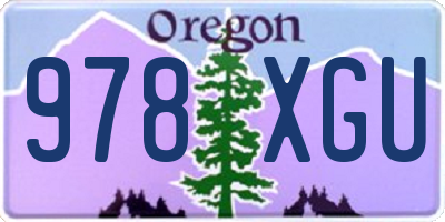 OR license plate 978XGU