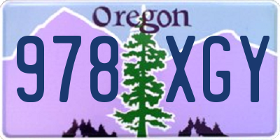 OR license plate 978XGY