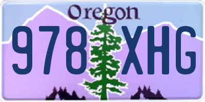 OR license plate 978XHG