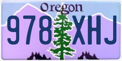 OR license plate 978XHJ