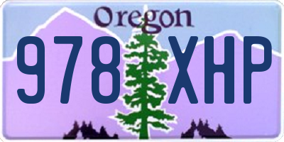 OR license plate 978XHP