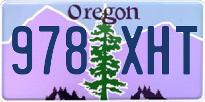 OR license plate 978XHT