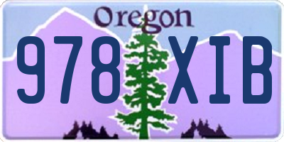 OR license plate 978XIB