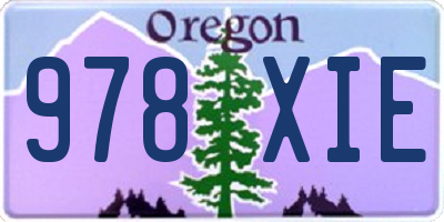 OR license plate 978XIE