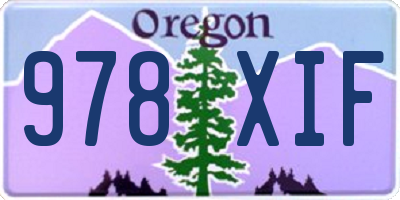 OR license plate 978XIF
