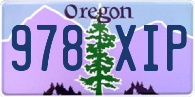 OR license plate 978XIP