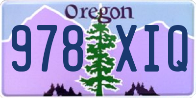 OR license plate 978XIQ