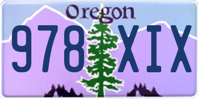 OR license plate 978XIX