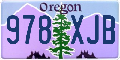 OR license plate 978XJB