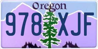 OR license plate 978XJF