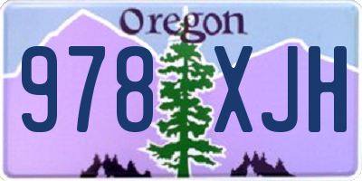 OR license plate 978XJH