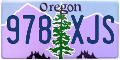 OR license plate 978XJS