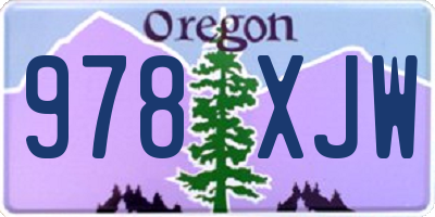 OR license plate 978XJW