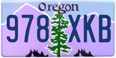 OR license plate 978XKB