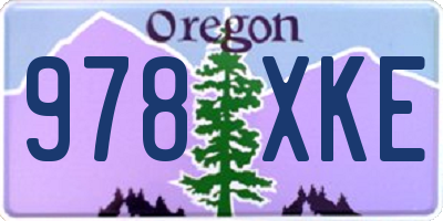 OR license plate 978XKE
