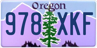 OR license plate 978XKF