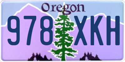 OR license plate 978XKH