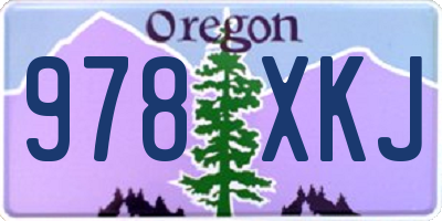 OR license plate 978XKJ