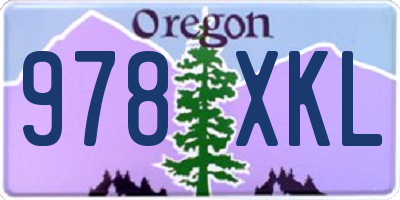 OR license plate 978XKL