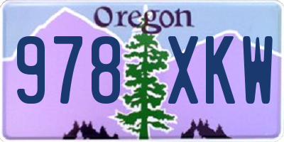 OR license plate 978XKW