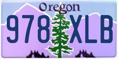 OR license plate 978XLB