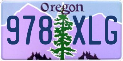 OR license plate 978XLG