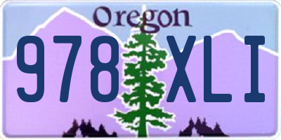 OR license plate 978XLI