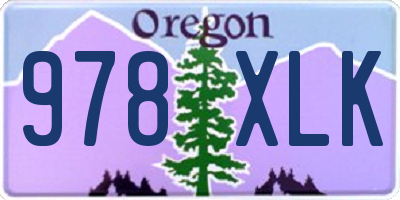 OR license plate 978XLK